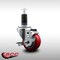 Service Caster 3'' SS Red Poly Swivel 1-1/4'' Expanding Stem Caster with Brake SCC-SSEX20S314-PPUB-RED-TLB-114 - alternate 2